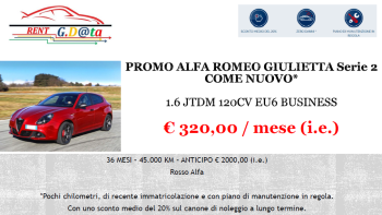 PROMO *COME NUOVO* ALFA ROMEO GIULIETTA 1.6 120cv Business